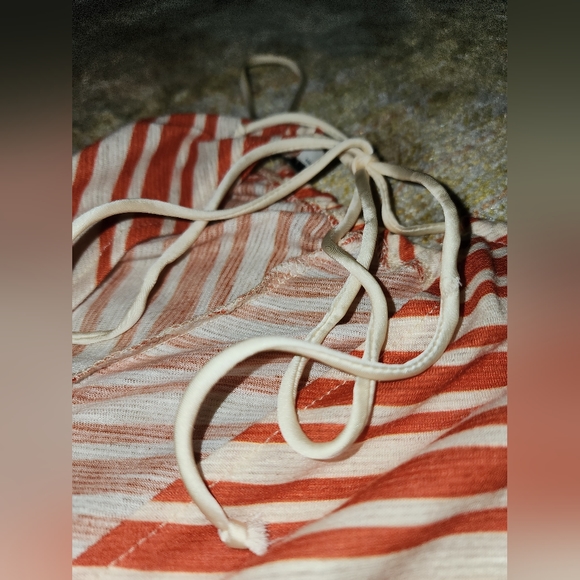 Zara Trafaluc Collection Striped Midi Asymmetrical String Halter Dress - Picture 10 of 10